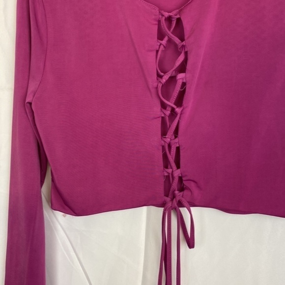 Just Polly New York. Size X-Large  crop top long sleeve. - Picture 5 of 7